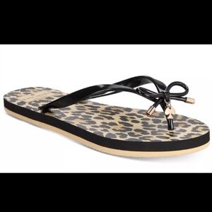 Kate spade nova leopard flip flops